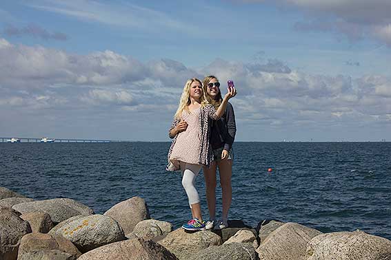Jennifer o Julie vid Öresund